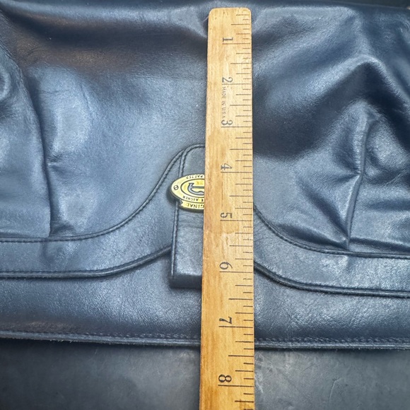 Etienne Aigner Shoulder Bag Blue Leather Crossbody Purse Handcrafted Vintage - Picture 15 of 16